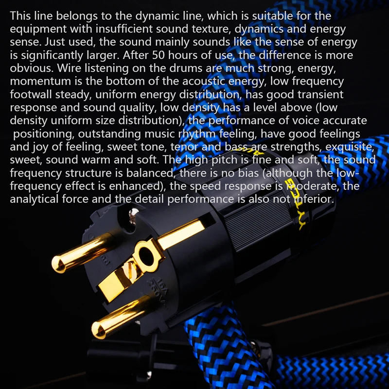 yytcg hifi power cable hi end 6n occ power cord with european power plug free global shipping