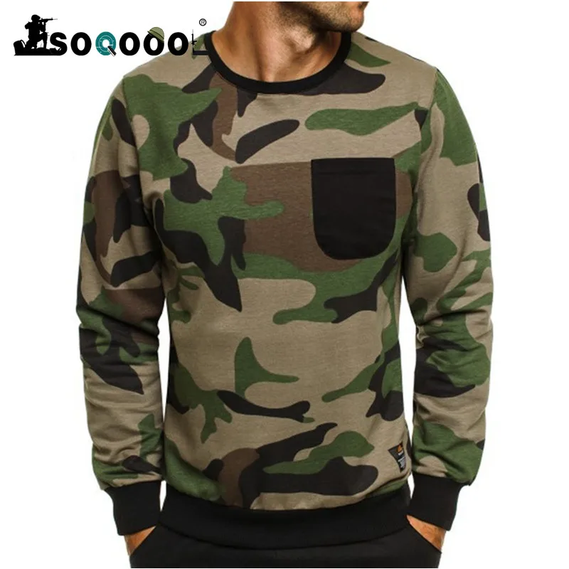 

New Men Camouflage Sweater Digital Long-sleeved Round Neck Military Tactical Shirt Sports Tide Brand Is A Fashionable Pullover