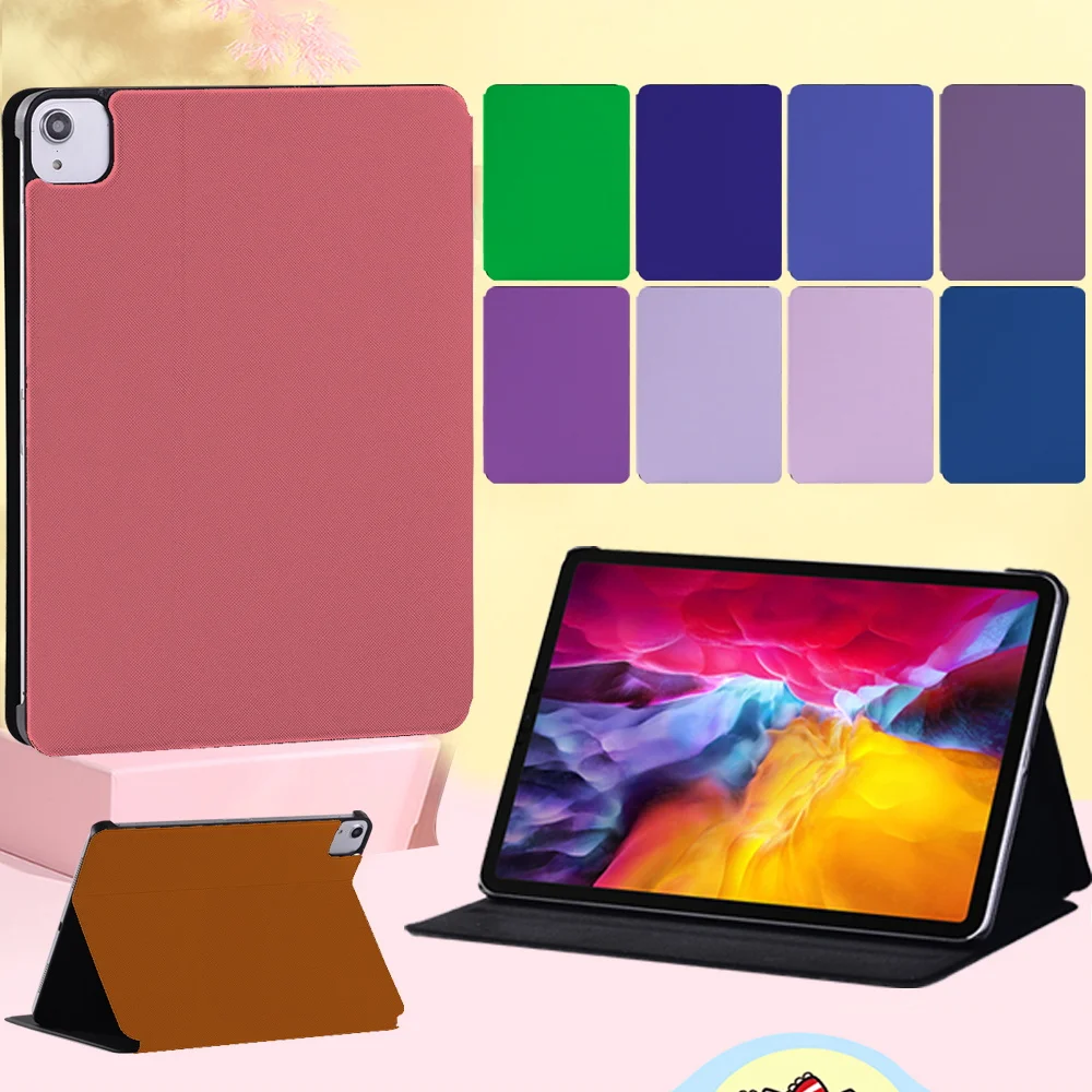 

Tablet Case for Apple IPad Pro 11/iPad 2 3 4/iPad (5th/6th/7th/8th Gen)/Ai R( 1/2/3/4) Solid Color Leather Stand Cover Case
