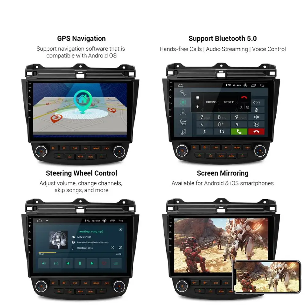 XTRONS 10 1 ''IPS Android Q DSP Автомобильный мультимедийный стерео радиоплеер для HONDA Accord