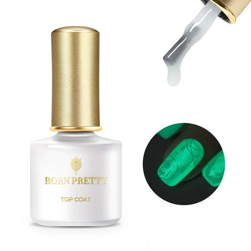 Luminous Top Coat BORN PRETTY 2 бутылки базовое верхнее покрытие набор Гель-лак для ногтей комплект 6 мл не протирать матовый эффект верхнее покрытие замачивание уф Гель-лак для ногтей с коробкой - Цвет: Luminous Top Coat