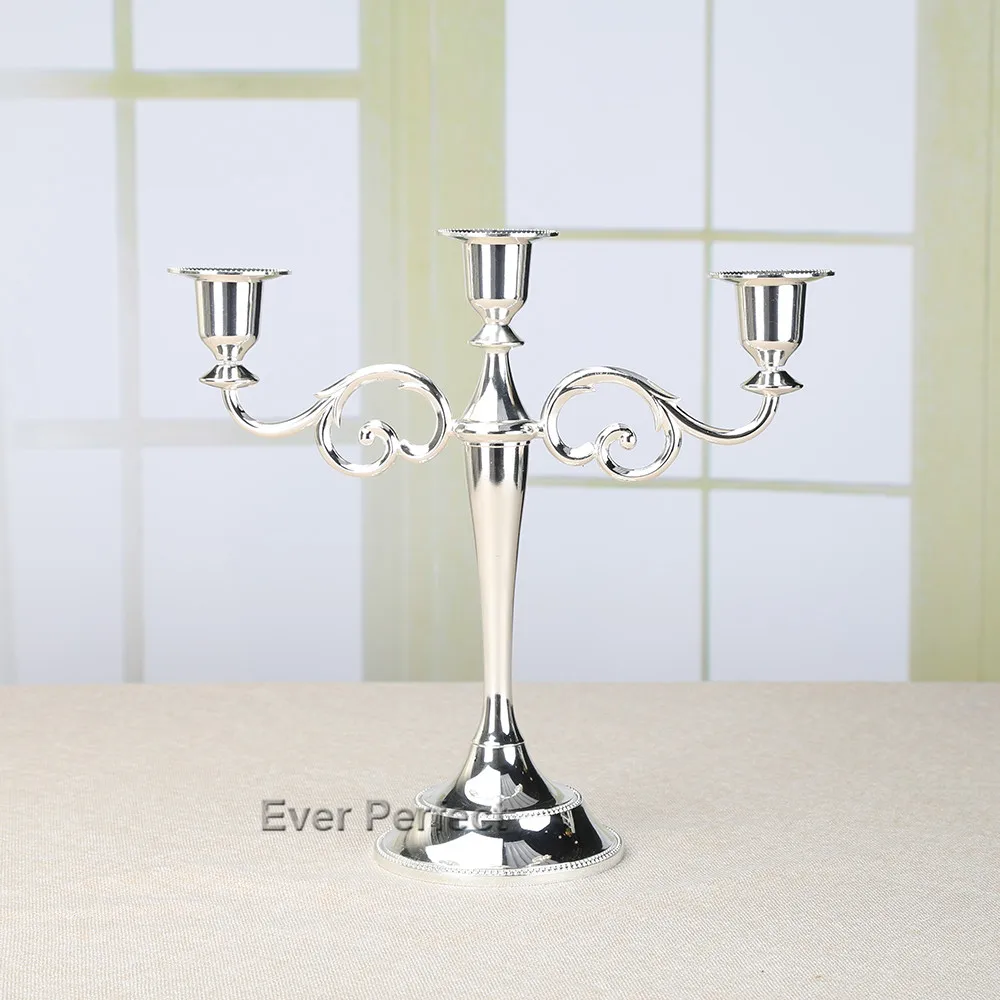 

Metal Wedding Candle Holders 5-Arms/3-Arms Silver Candle Stand Home Decoration Silver Candelabra Centerpiece Candlestick