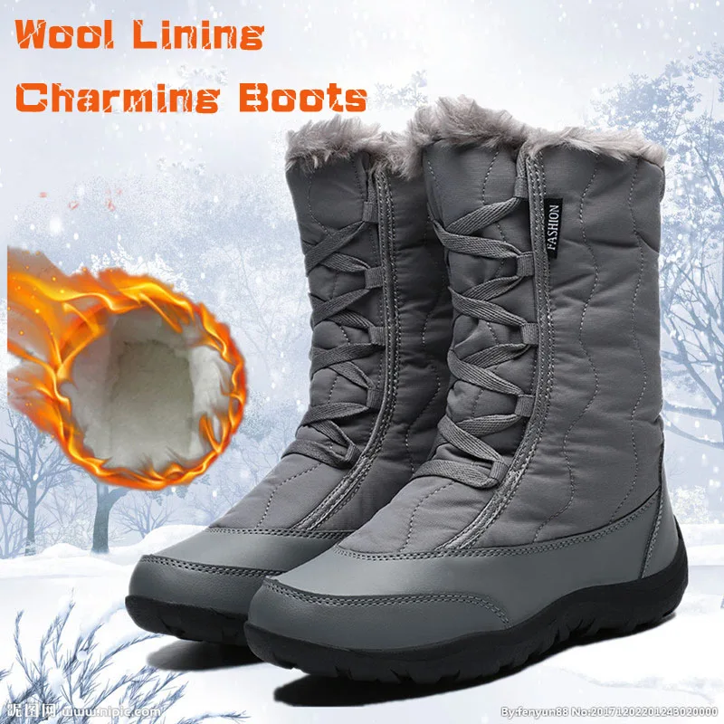 Женские зимние походные треккинговые ботинки Женская водонепроницаемая