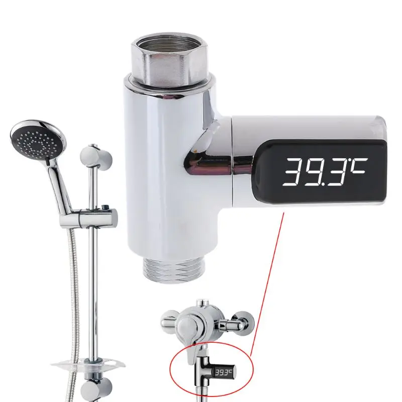 

LED Digital Display Water Thermometer Shower Temperature Monitor Energy Smart Meter U7EA