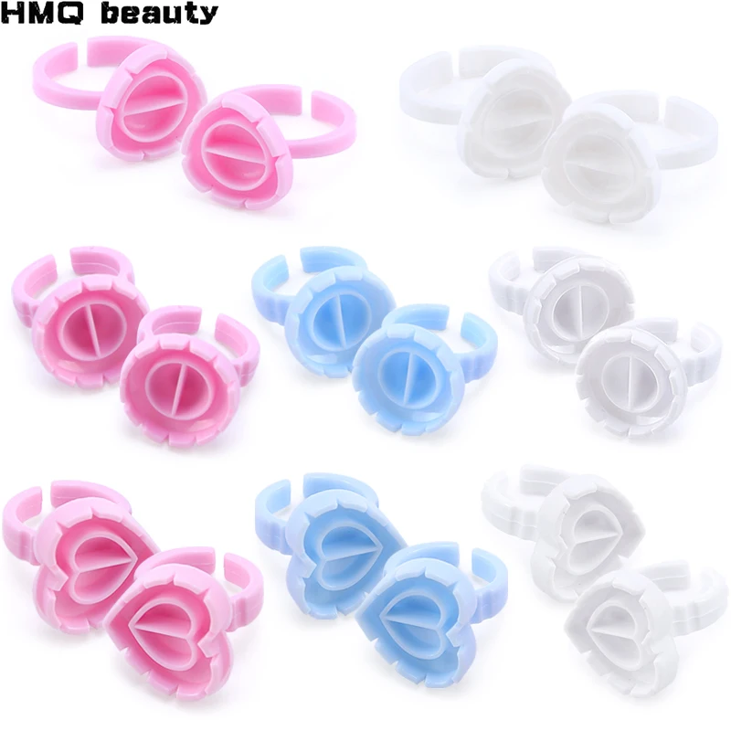 Новый 50/100 шт одноразовый контейнер для клея кольца наращивания ресниц держатель