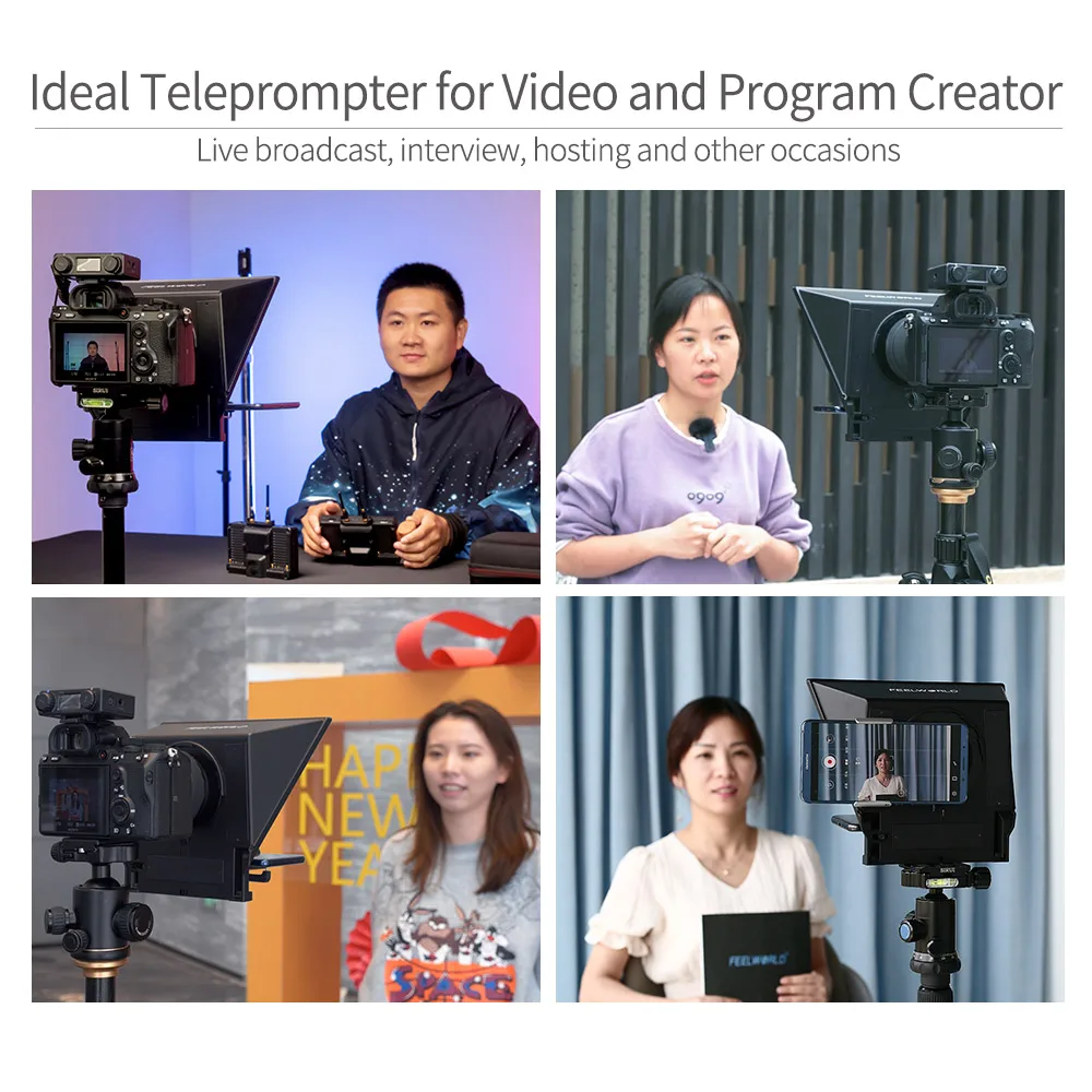 Портативный мини-телесуфлер Feelworld TP2 для телефона цифровая зеркальная камера