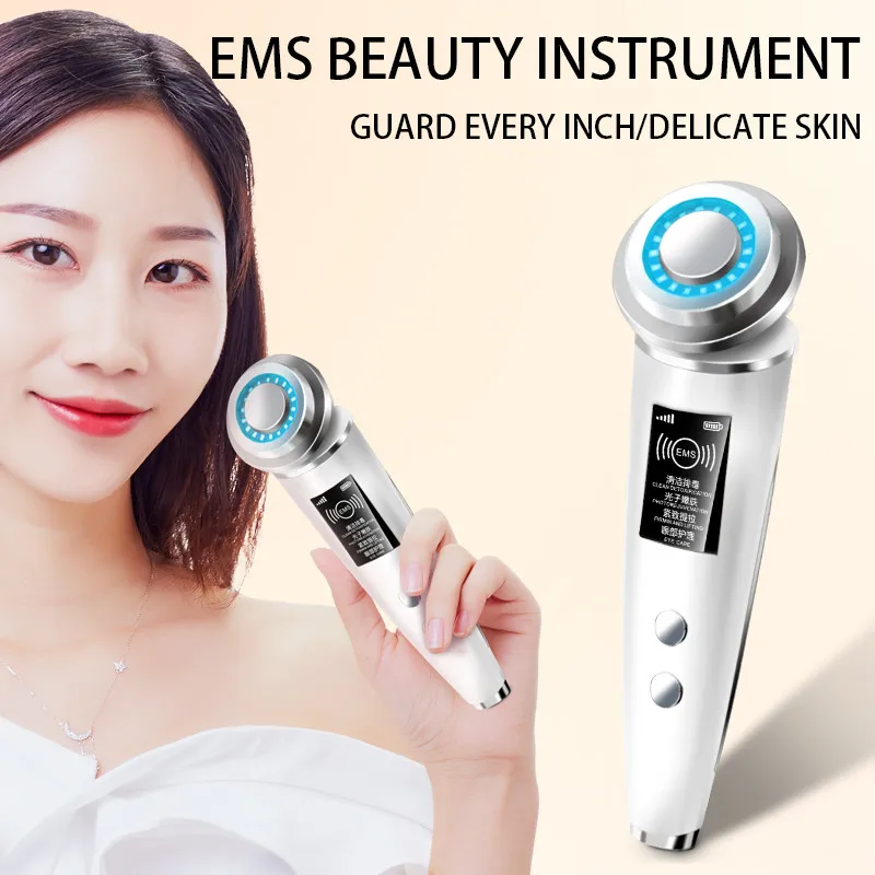 

Electric RF EMS Cleansing Device Beauty Instrument LED Photon Light Therapy Facial Face Lifting Tighten Massager Beauty Machine