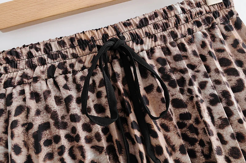 women stylish leopard print pleated skirt snake faldas mujer Sexy Vintage Women Skirts 2020 Feminine Korean Style Clothes | Женская