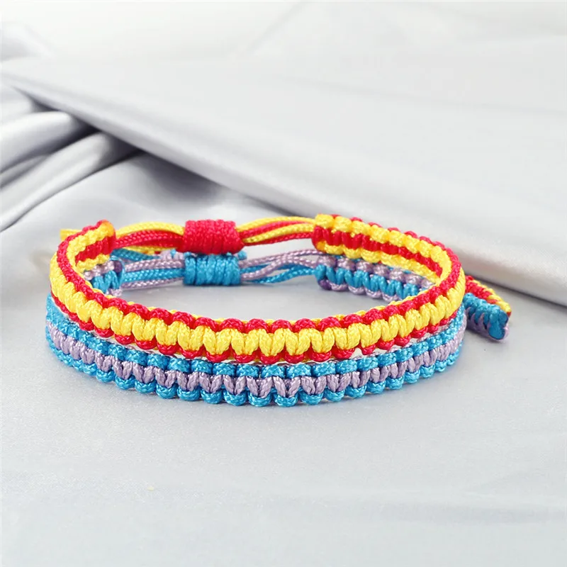 Браслеты ручной работы с узелком и веревкой очаровательные женские мужские
