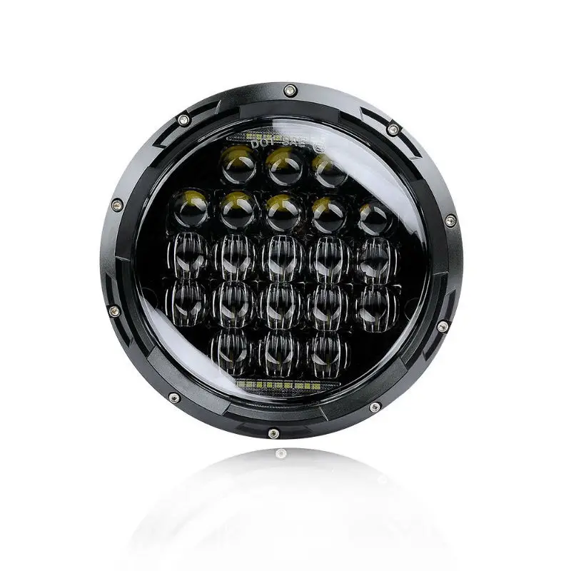 105 Вт 7 дюймов 5D круглый проектор светодиодный фары с DRL (Подол короче спереди и