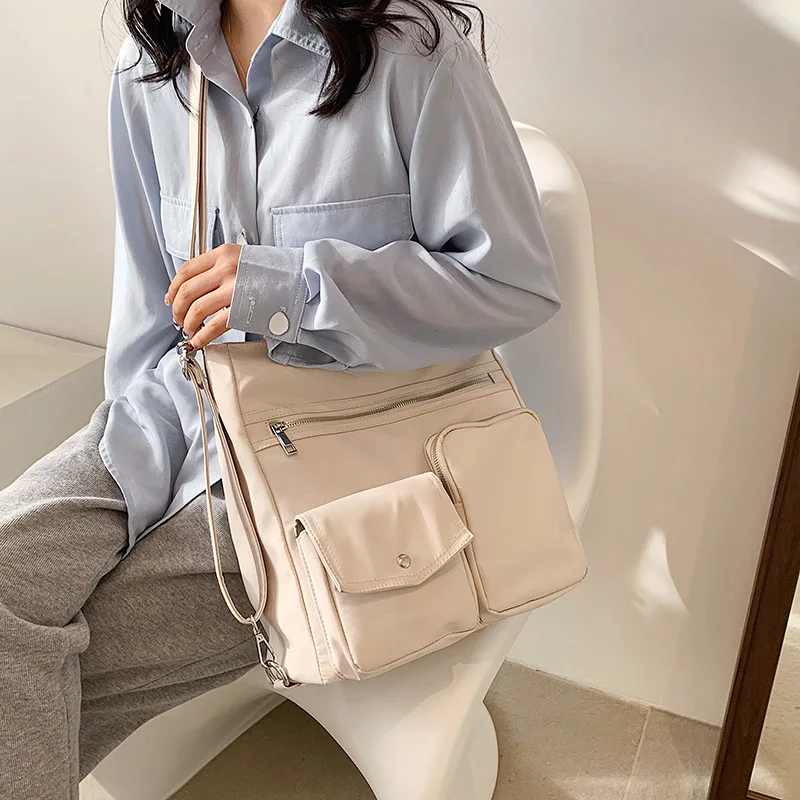 

2021 New oblique cross-pack men's and women's shoulder bag large-capacity fitness bag three-use shoulder bag computer travel bag