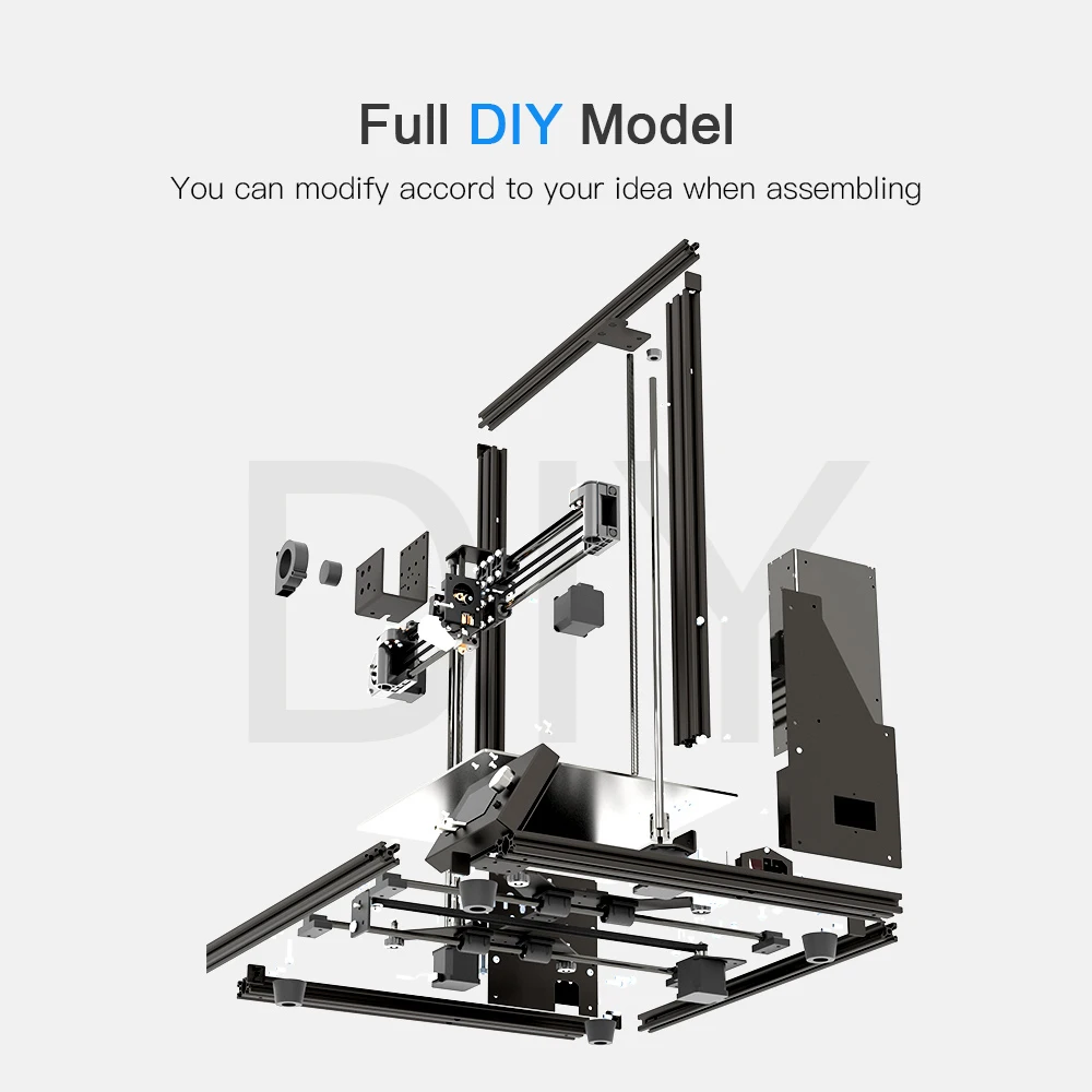 3D принтер Anet A8 Plus для объемной печати полностью металлический двойной Z-двигатель