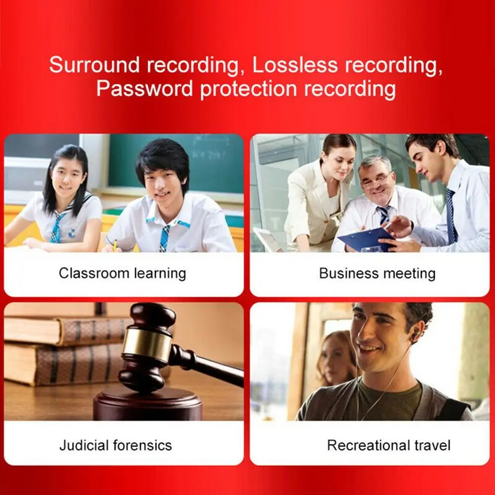 

Voice Activate Mini Digital Sound Audio Recorder Dictaphone MP3 Player Music Playing Professional Voice Activated