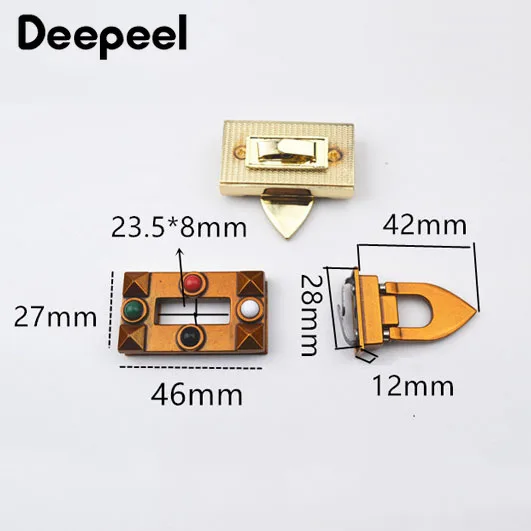 2/4 шт. Deepeel 27*46 мм квадратные металлические переключатель блокировки DIY Чемодан