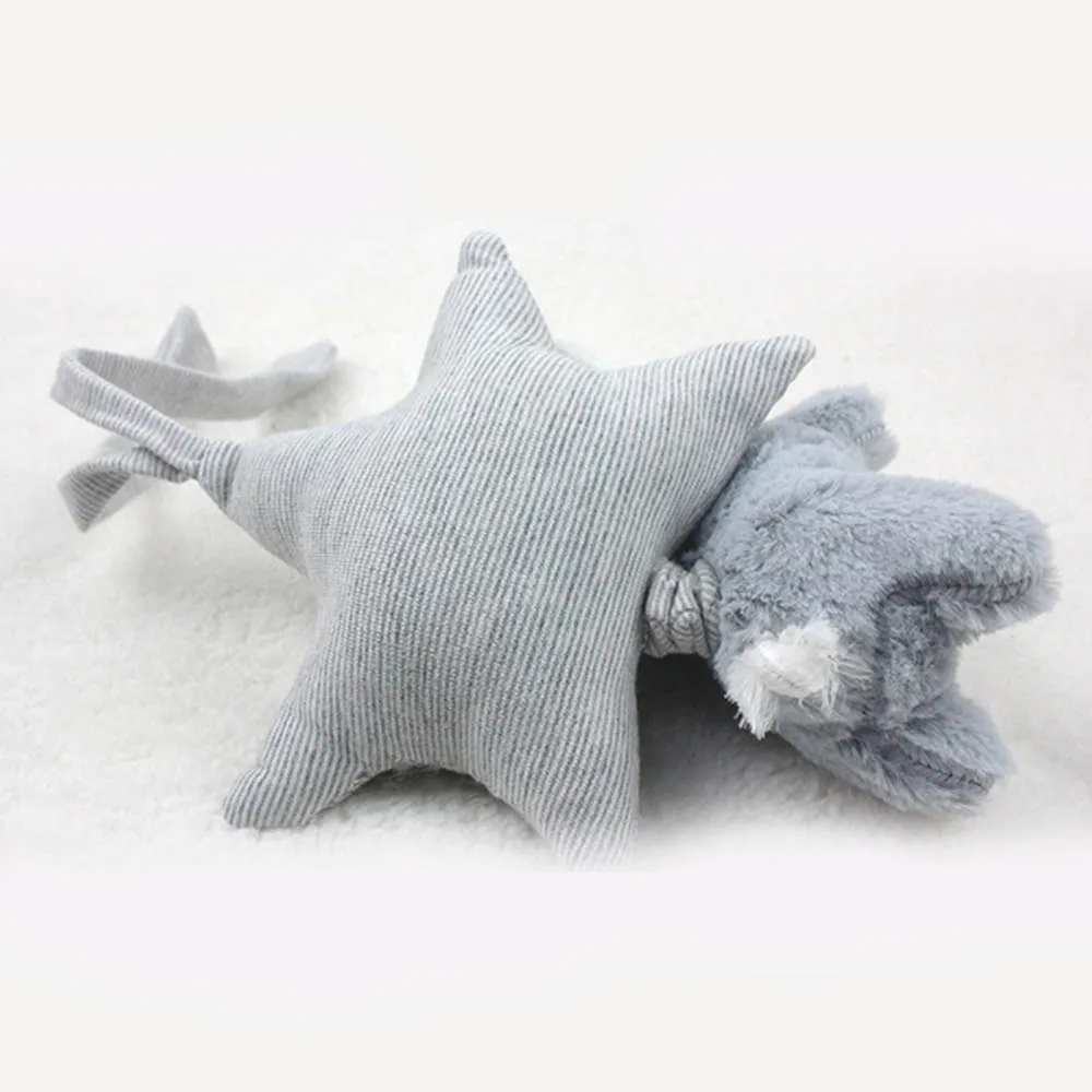 Infant Baby Lathe Hanging Ring Star Rabbit Rattle Crib Stroller Toys Teether Stuffed Doll Plush Music Box Pull Bell Toy | Игрушки и