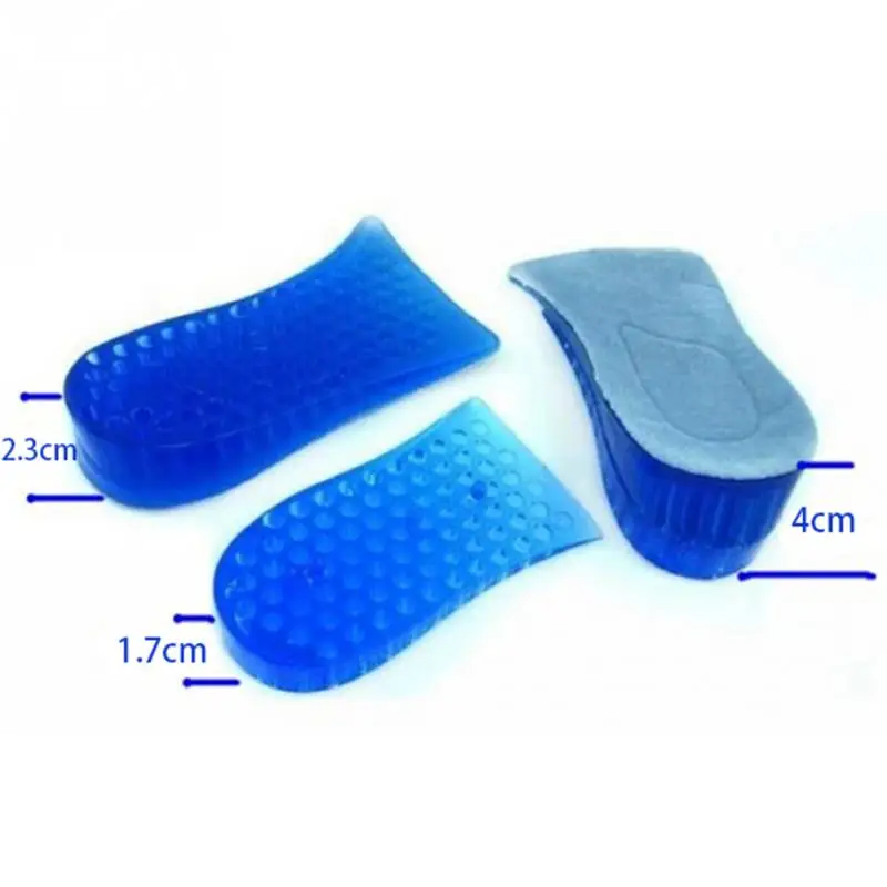 

Hot Selling Durable Fashion Comfy Unisex Women Men Silicone Gel Lift Height Increase Shoe Insoles Heel Insert Pad