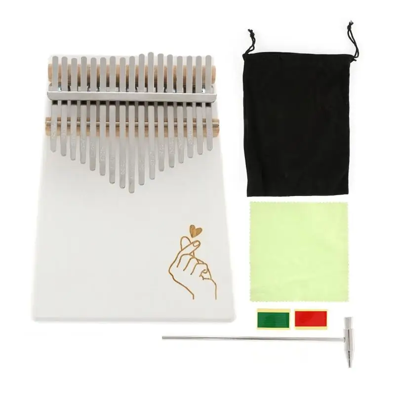 Калимба с 17 клавишами пианино дерево корпус из красного дерева для начинающих