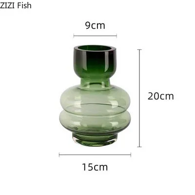 Минималистичная прозрачная стеклянная ваза на спирали цветочные горшки для