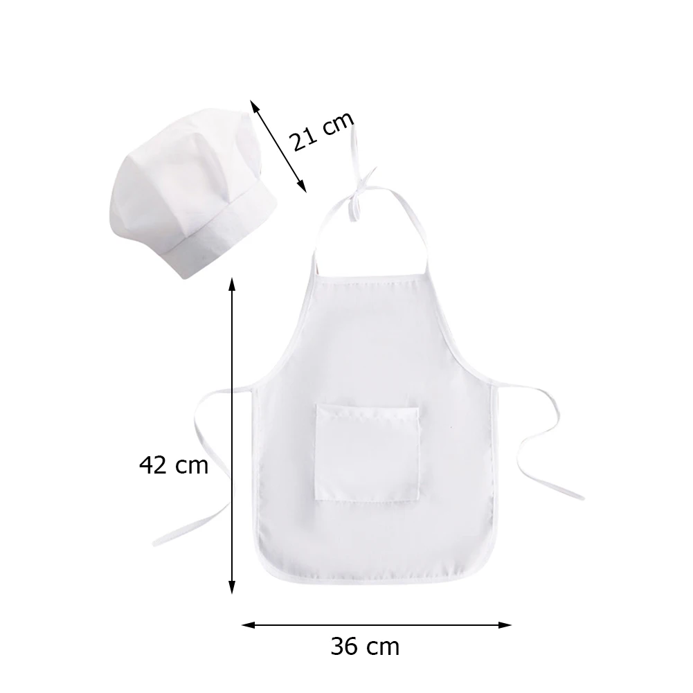 

Baby White Apron Hat Suit Chef Clothes Photography Props Baby Infant Toddler Shooting Props Costume New