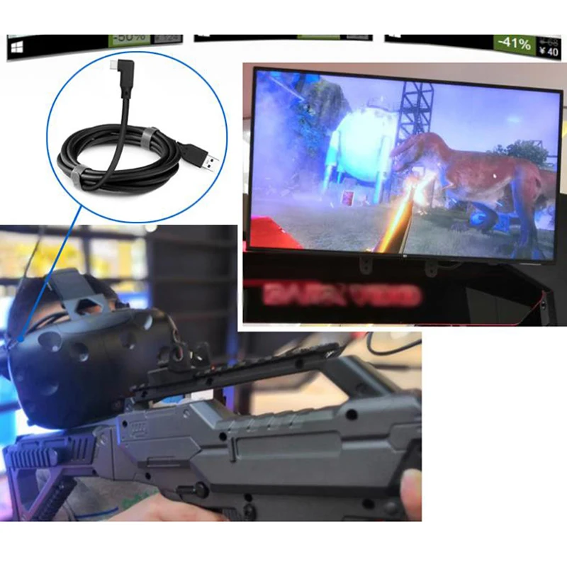 

5M Charging Cable Data Line for Oculus Quest 1/2 Link VR Headset USB 3.2 Type C