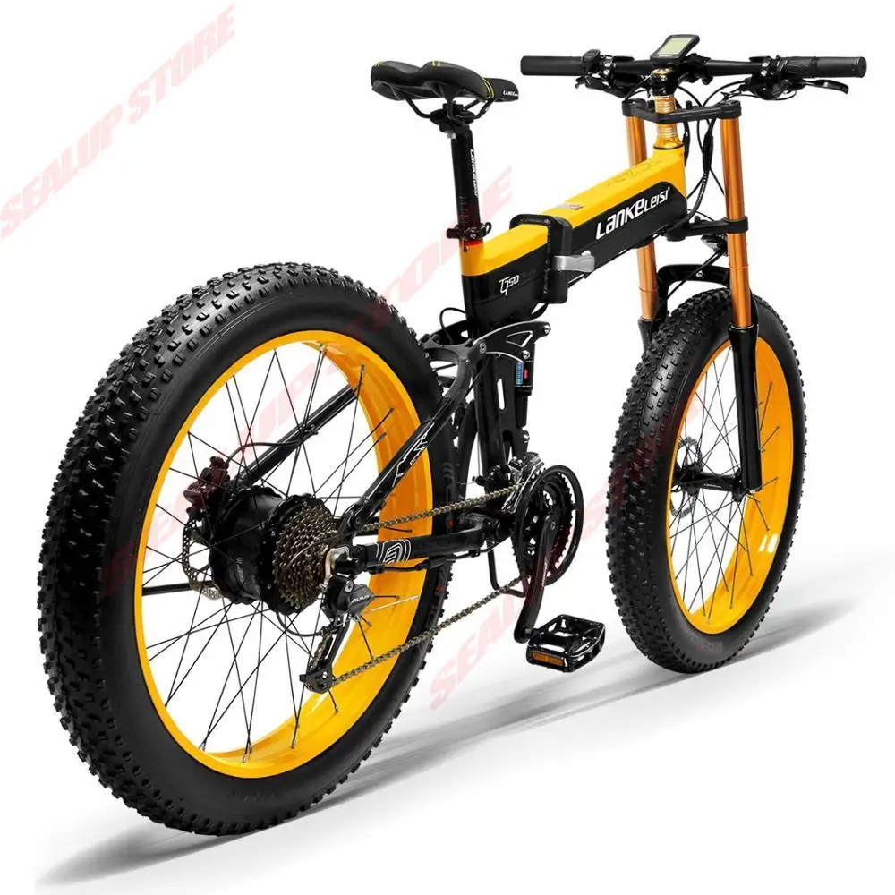 Bicicleta eléctrica plegable con Motor de 1000W batería de 12,8 Ah (celdas Panasonic) neumático ancho de 26x4,0 pulgadas...