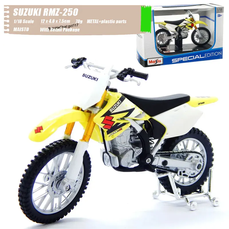 MAISTO 1/18 весы классический мотор серии SUZUKI RM-Z250 литья под давлением металлический