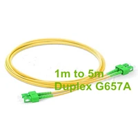 sc apc patchcord 1m to 5m optical sc patch cord 2 0mm pvc g657a fiber jumper duplex sm ftth optic cable sc upc connector