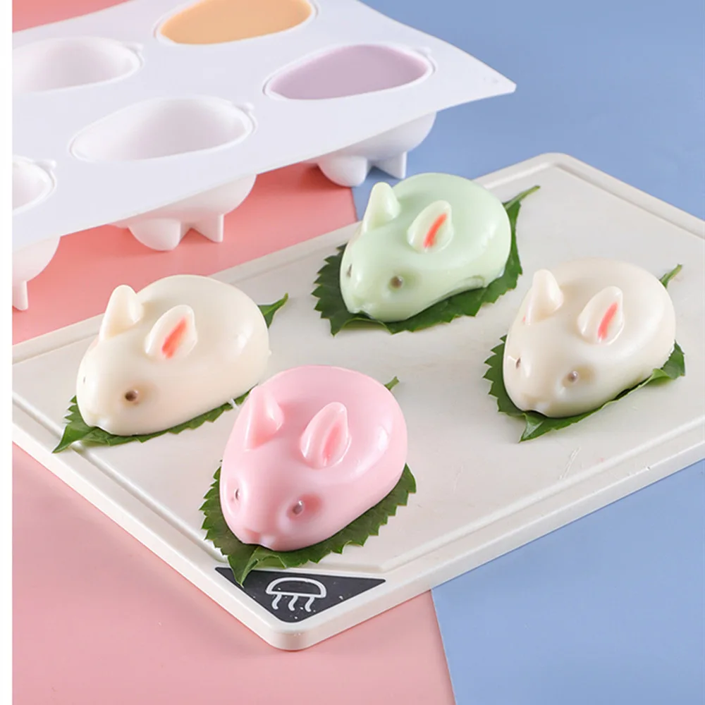 

Mousse Dessert Mold Cake Decorating Tools Jelly Baking Candy Chocolate Ice Cream Mould 3D Rabbit Easter Bunny Silicone Mold
