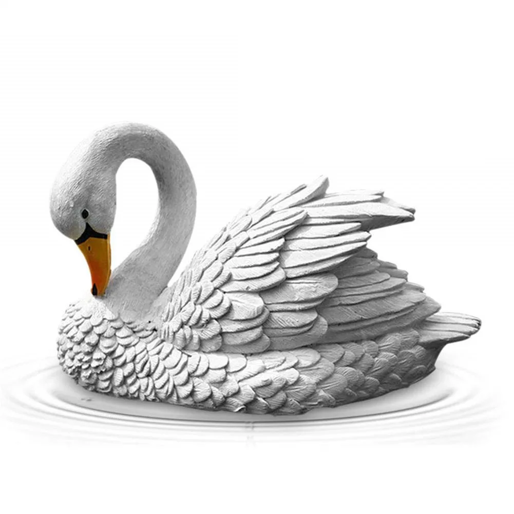 

Simulation Swan Sculpture Lawn Garden Decor Decoration Outdoor Landscape Duck Statue Gardening Sculptures Resin Animal Craft