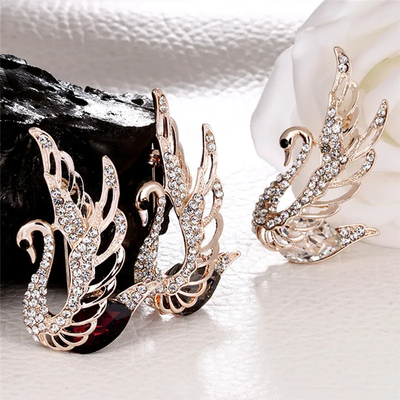 Стразы брошь в виде лебедя броши животных со стразами аксессуары для свадебной