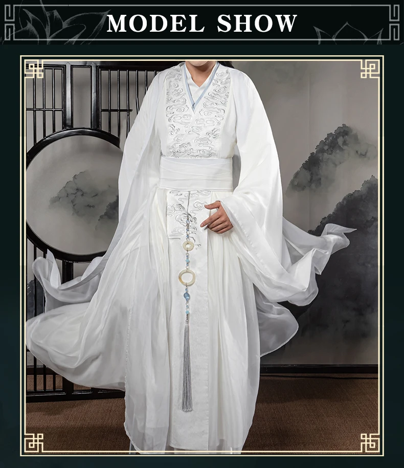 Uwowo The Untamed сериал Lan Wangji Косплей Костюм Mo Dao Zu Shi Lan Zhan костюм с аксессуарами