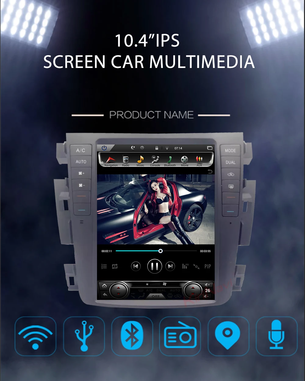 KiriNavi вертикальный экран Tesla style 10," 1 Din Android 8,1 Автомагнитола для Nissan Teana автомобильный dvd-плеер gps навигация 2003-2008