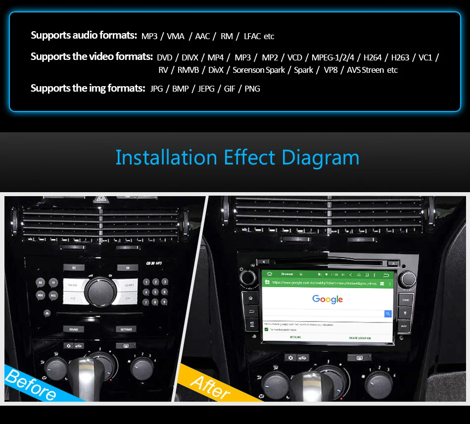 Eunavi 2Din четырехъядерный 7 дюймов Android 9,0 Автомобильный DVD радио плеер gps Navi для Vauxhall Opel Astra H G Vectra Antara Zafira Corsa