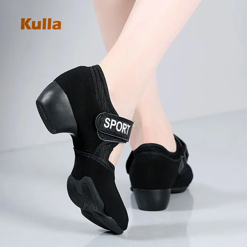 Women Jazz Shoes Latin Dancing Shoes Ballroom Spring Autumn Woman's Modern Square Shoes For Ladies Female Salsa Tango Dance Shoe