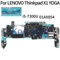 kocoqin laptop motherboard for lenovo thinkpad x1 yoga core sr340 i5 7300u 16g mainboard lrv2 mb 16822 1 448 0a913 0011 01ax854