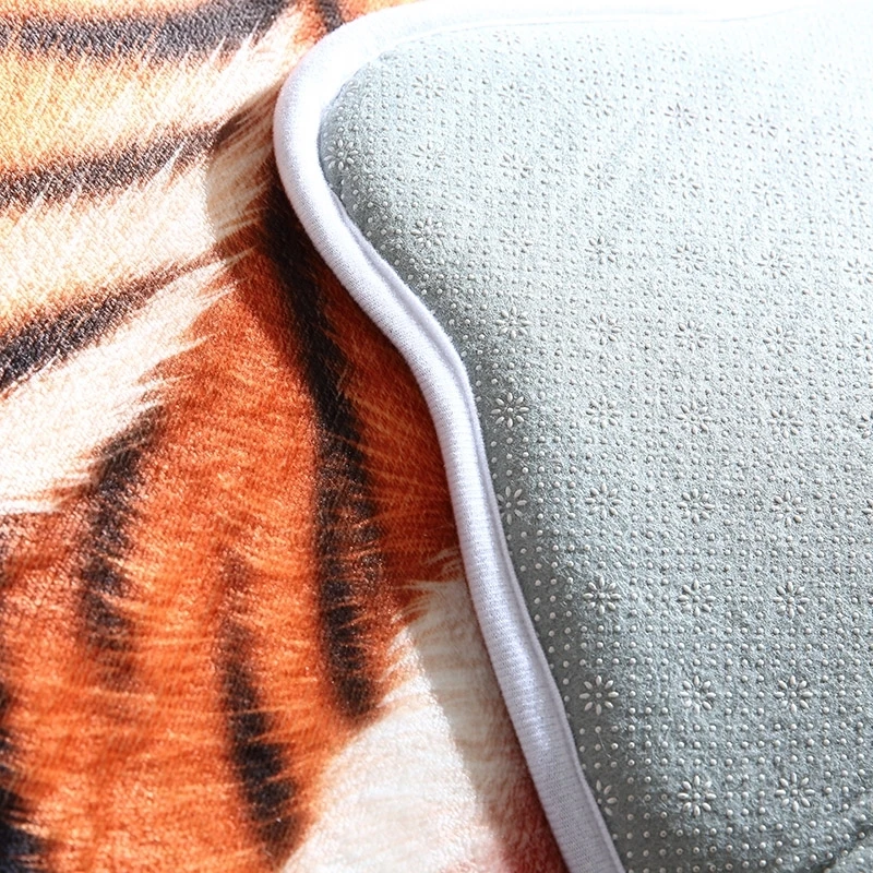 Alfombras 3D de animales antideslizantes, alfombrillas divertidas con dise&ntilde;o de Tigre, Le&oacute;n y leopardo, para ba&ntilde;o, sala de estar y dormitorio, decoraci&oacute;n del hogar-4
