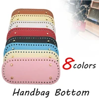 diy 52 holes handmade bottom craft pu leather women beauty wear resistant rectangle accessories for handbag knitting