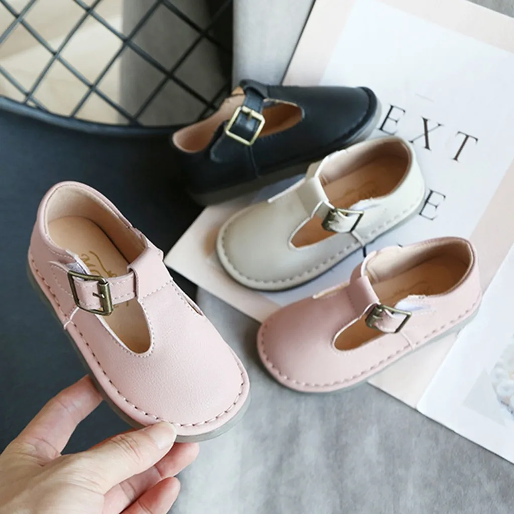 Босоножки на липучке для маленьких девочек и мальчиков мягкие кожаные сандалии