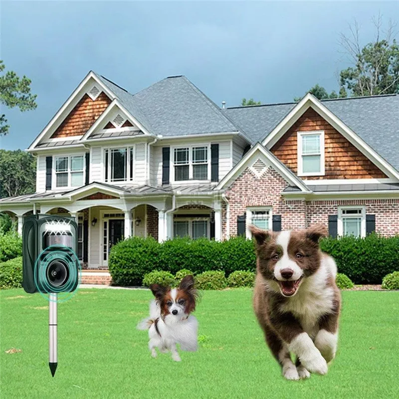 Отпугиватель животных на солнечных батареях ультразвуковой репеллент наружный