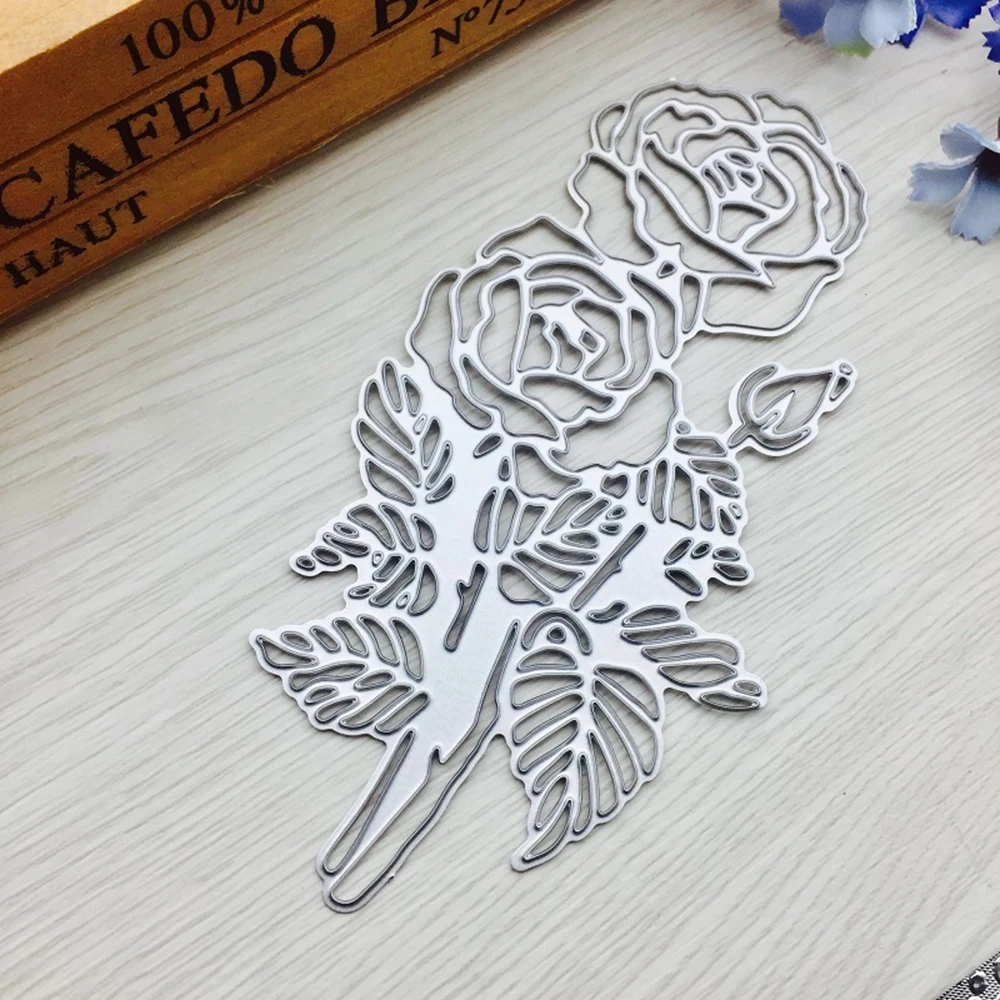 

Rose II Metal Cutting Dies Scrapbooking Craft Dies Cuts Christmas DIY Album Card Make Stencils Die Cut New 2021