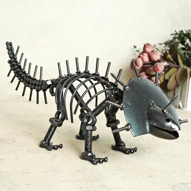 

Metal Model Dinosaurs dragon skeleton DIY models Toys Collection Desktop For Adult Children