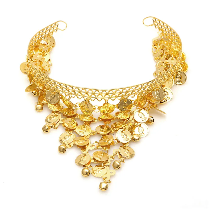 

1PC Chic Belly Dance Hair Band Costume Dancing Coin Sequins Headbands Stage Performance Accessories