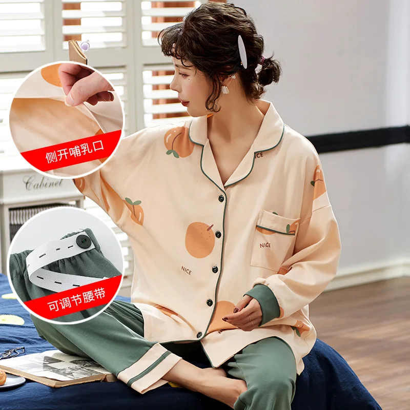 

Хлопковая пижама с мультяшным принтом JRMISSLI, женская пижама с длинным рукавом, Женская пижама, Милая женская домашняя одежда, женская пижама