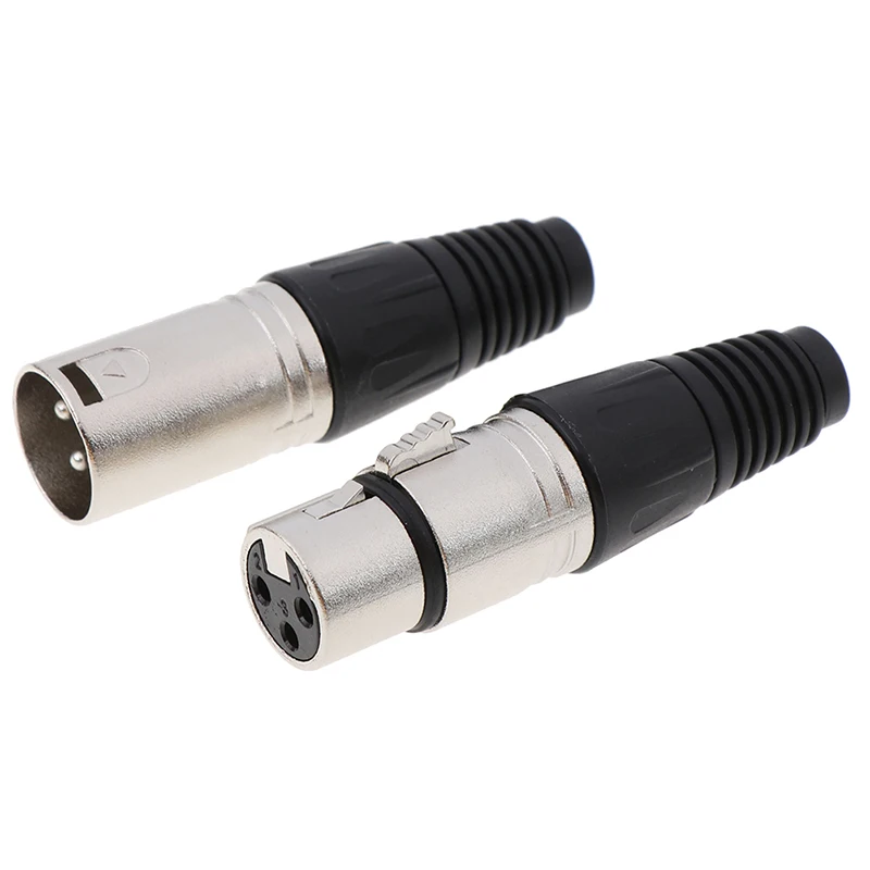 

Male & Female 3 Pin Microphone Audio Cable Plug Connectors Cable Terminal