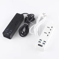 4 usb travel adaptor with switch and 2m extension cord pc explosion proof power strip10a2500w 123 ac socket euukus plug