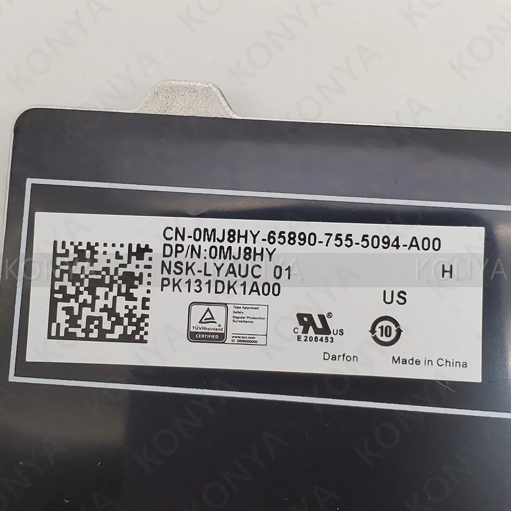 US клавиатура с подсветкой для Dell Latitude E5270 E7270 7275 XPS 12 9250 MJ8HY 0MJ8HY XCD5M 0XCD5M