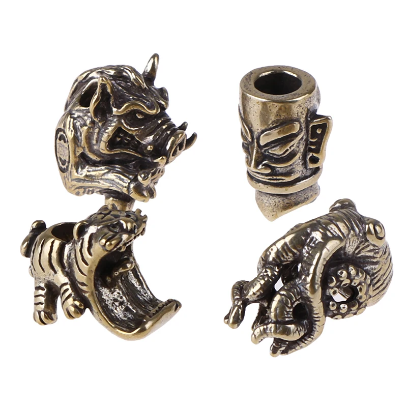 Титановые Ретро латунные бусины для ножей шнурки подвески веревка шнур