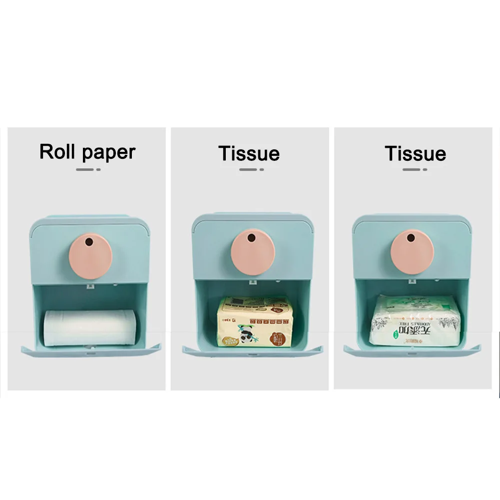 

Hot Sell Nail-free Dwaterproof Water Toilet Roll Toilet Paper Box Tissue Pump Wallpaper Storage Box Bathroom Storage Tools