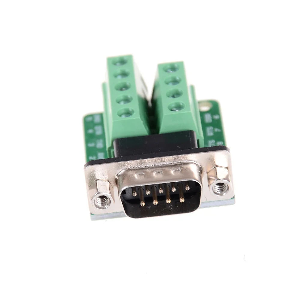 

9Pin DB9 connector Terminal Module RS232 RS485 Adapter Signals Interface Converter Male COM D sub