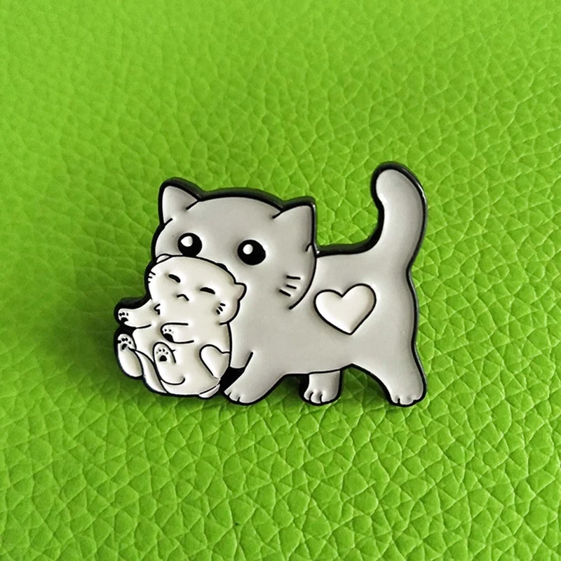 Эмалированные булавки в виде мультяшных звёзд Кот-Мама котенок детский подарок